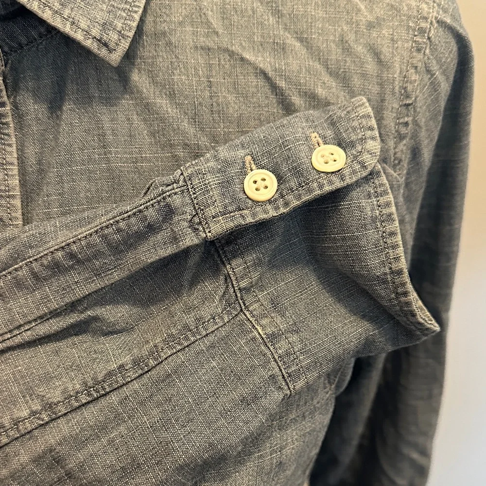 J. Crew Casual Blue Button Down Shirt - Picture 7 of 12
